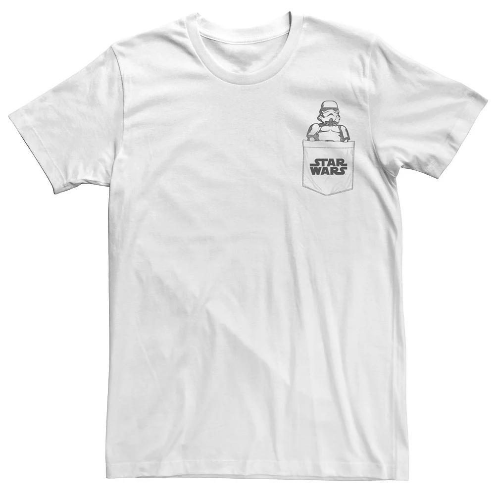Men's Star Wars Stormtrooper Title Logo Pocket Tee, Size: Small, White Product Image