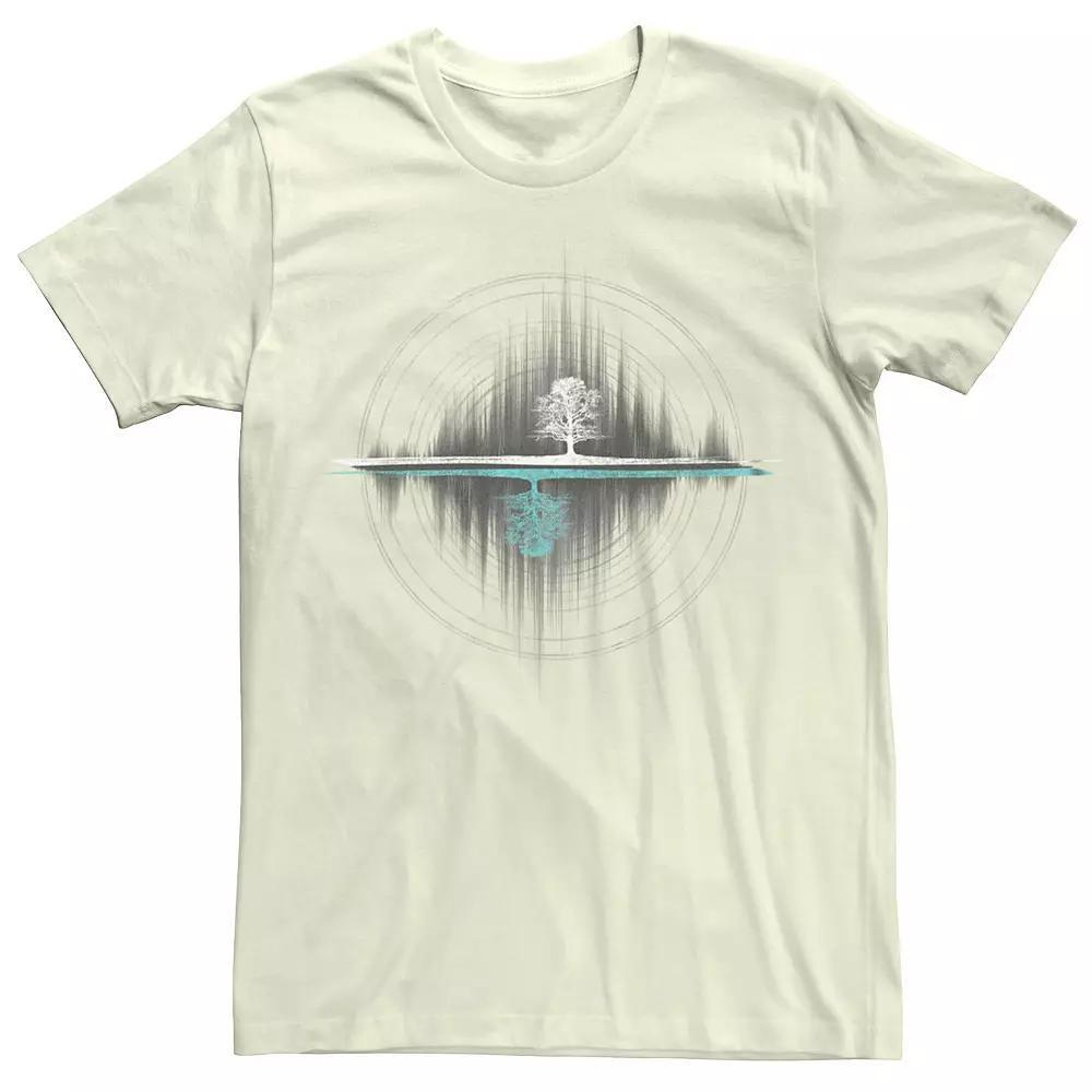 Men's Yin Yang Tree Of Life Soundwave Graphic Tee, Size: Medium, Natural Product Image