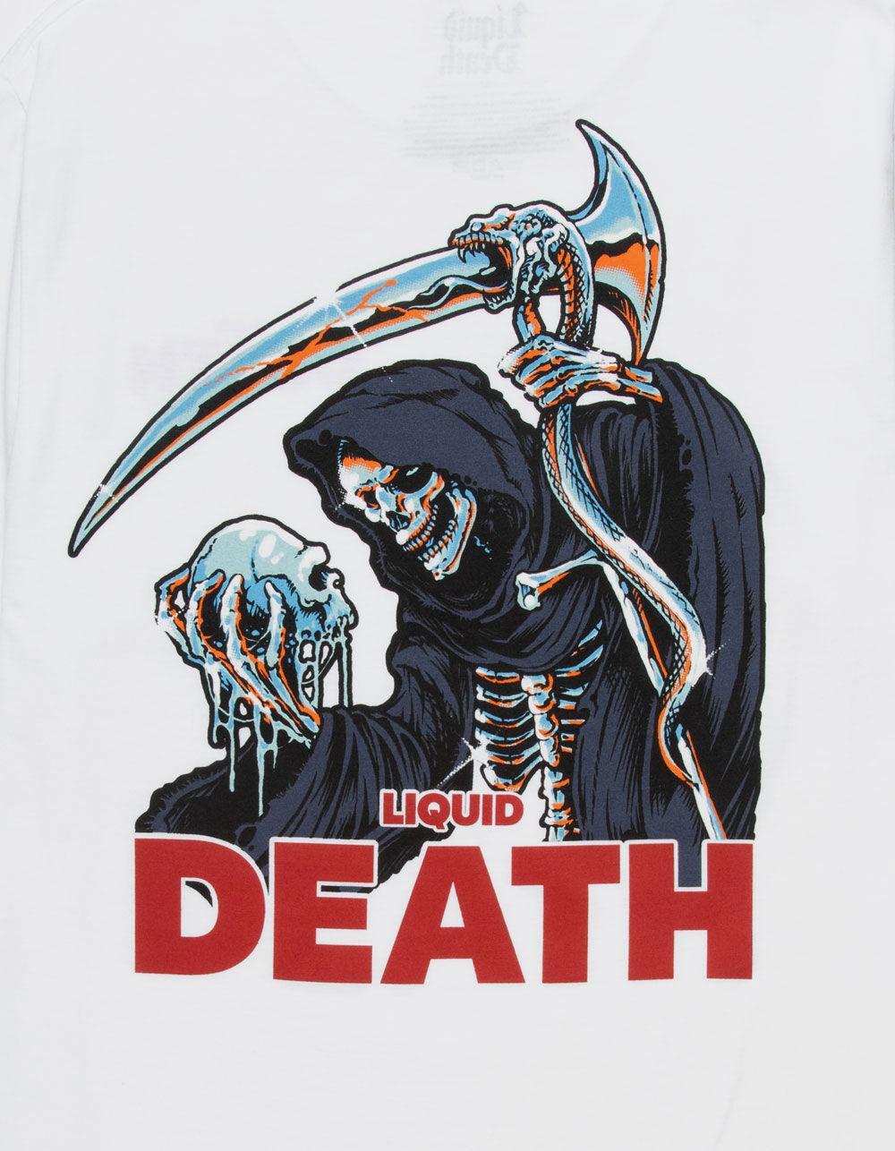 LIQUID DEATH Chrome Reaper Mens Tee - BONE Product Image