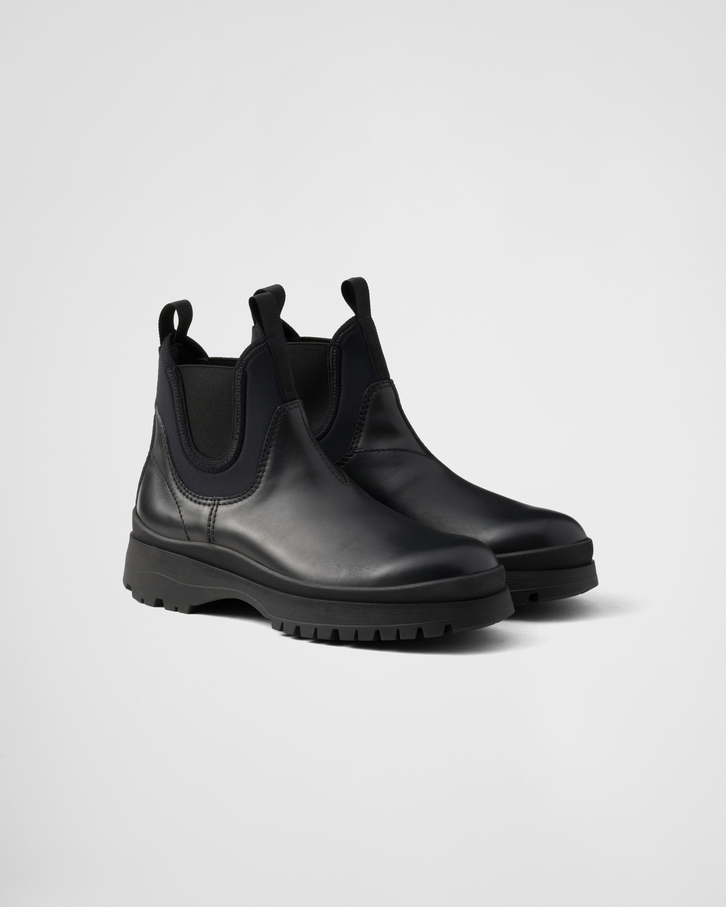 Leather and stretch fabric Brixxen boots Product Image