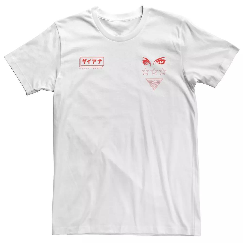 Big & Tall DC Comics Wonder Woman Artsy Eyes Tee, Men's, Size: 3XL Tall, White Product Image