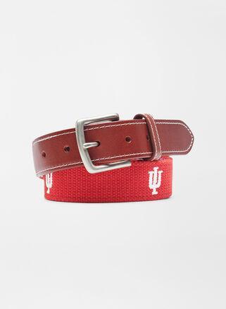 Peter Millar Mens Indiana Belt | Color: Crimson | Size: 44 Product Image
