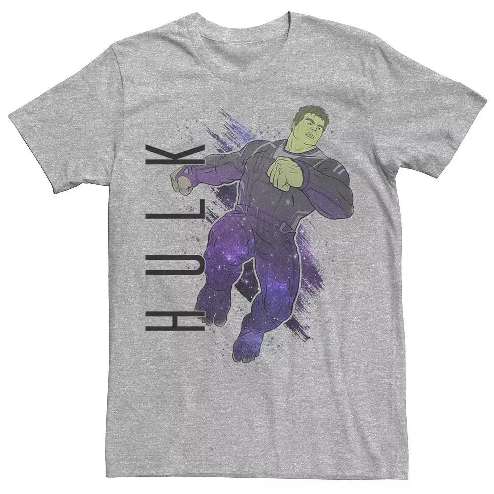 Men's Marvel Avengers Endgame Hulk Galaxy Painted Graphic Tee, Size: Medium, Athletic Grey Product Image