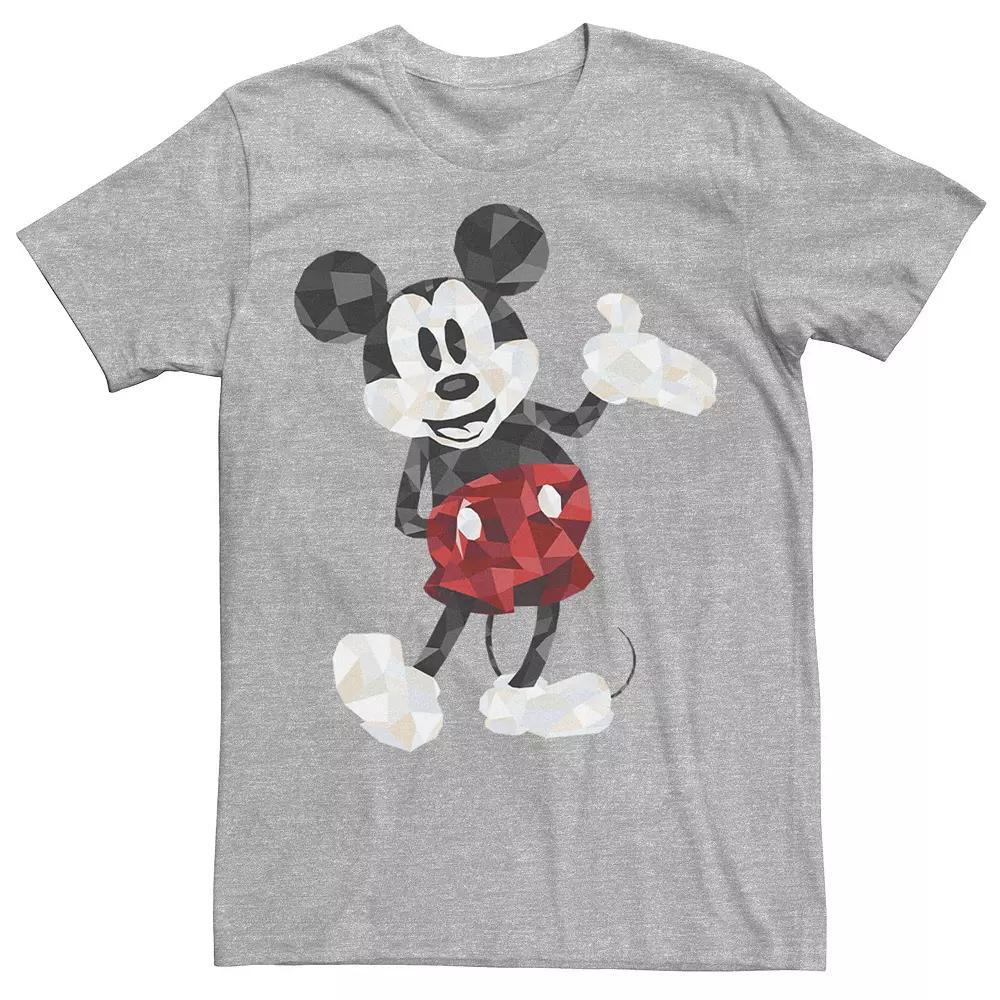 Disney's Mickey Mouse Men's Poly Mickey Portrait Tee, Size: XL, Athletic Grey Product Image