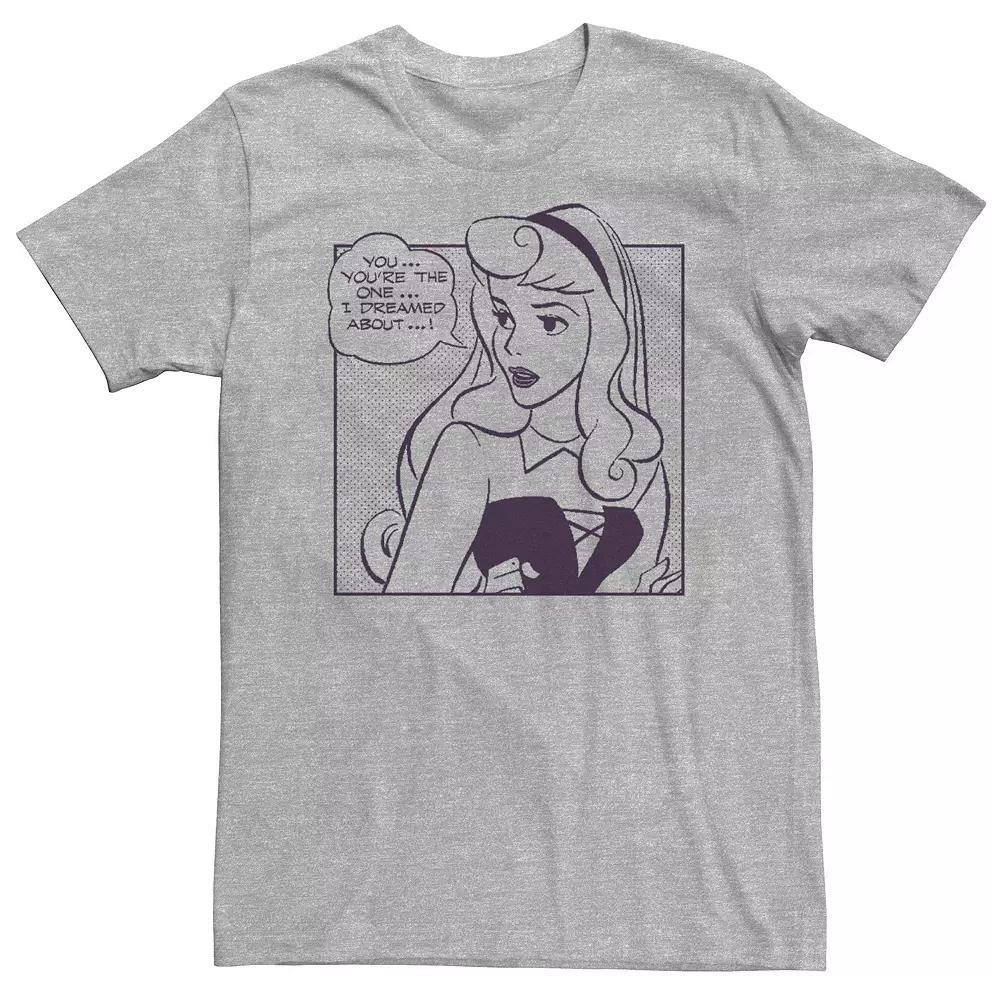 Big & Tall Disney Sleeping Beauty You're The One I Dreamed About Comic Tee, Men's, Size: 4XL Tall, Athletic Grey Product Image