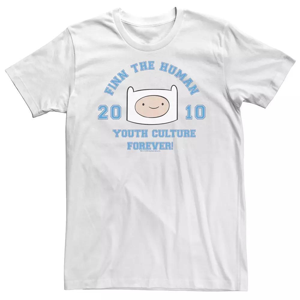 Big & Tall Adventure Time Finn The Human Youth Culture Forever Tee, Men's, Size: XXL Tall, White Product Image