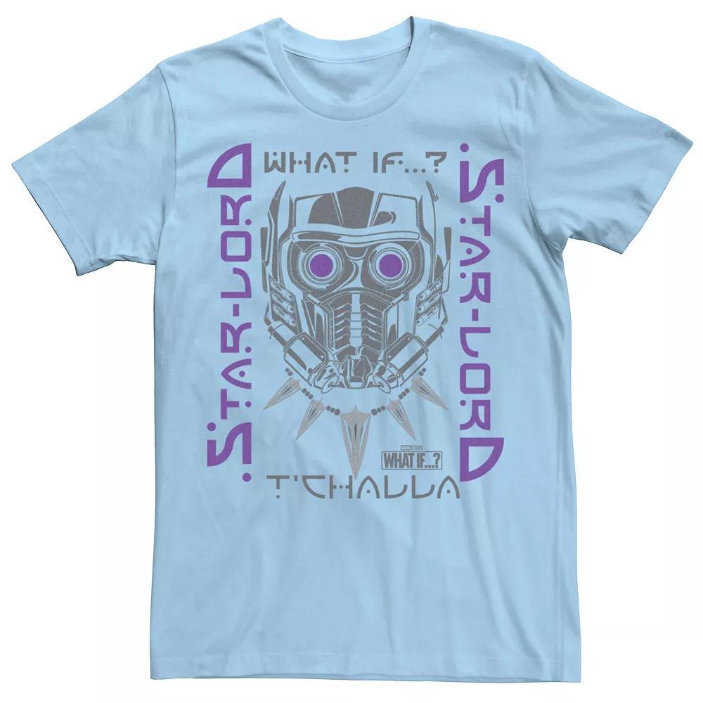 Men's Marvel What If Star Lord T'Challa Poster Tee, Size: XXL, Light Blue Product Image