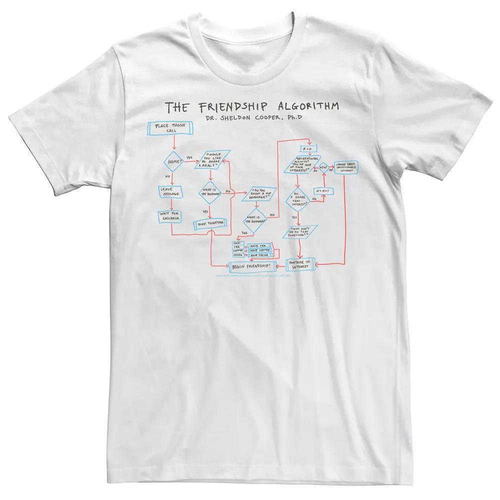 Men's The Big Bang Theory The Friendship Algorithm Tee, Size: 3XL, White Product Image