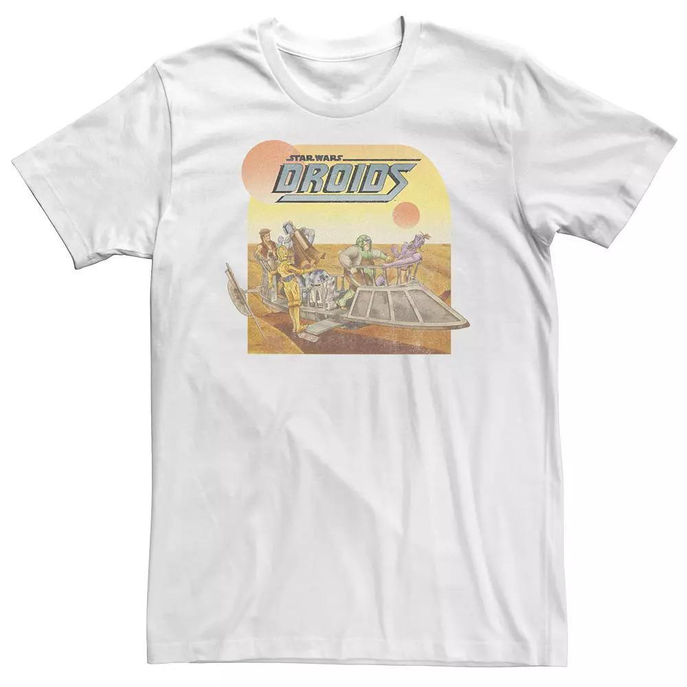 Big & Tall Star Wars Droid Group Sunset Tee, Men's, Size: 3XL, White Product Image