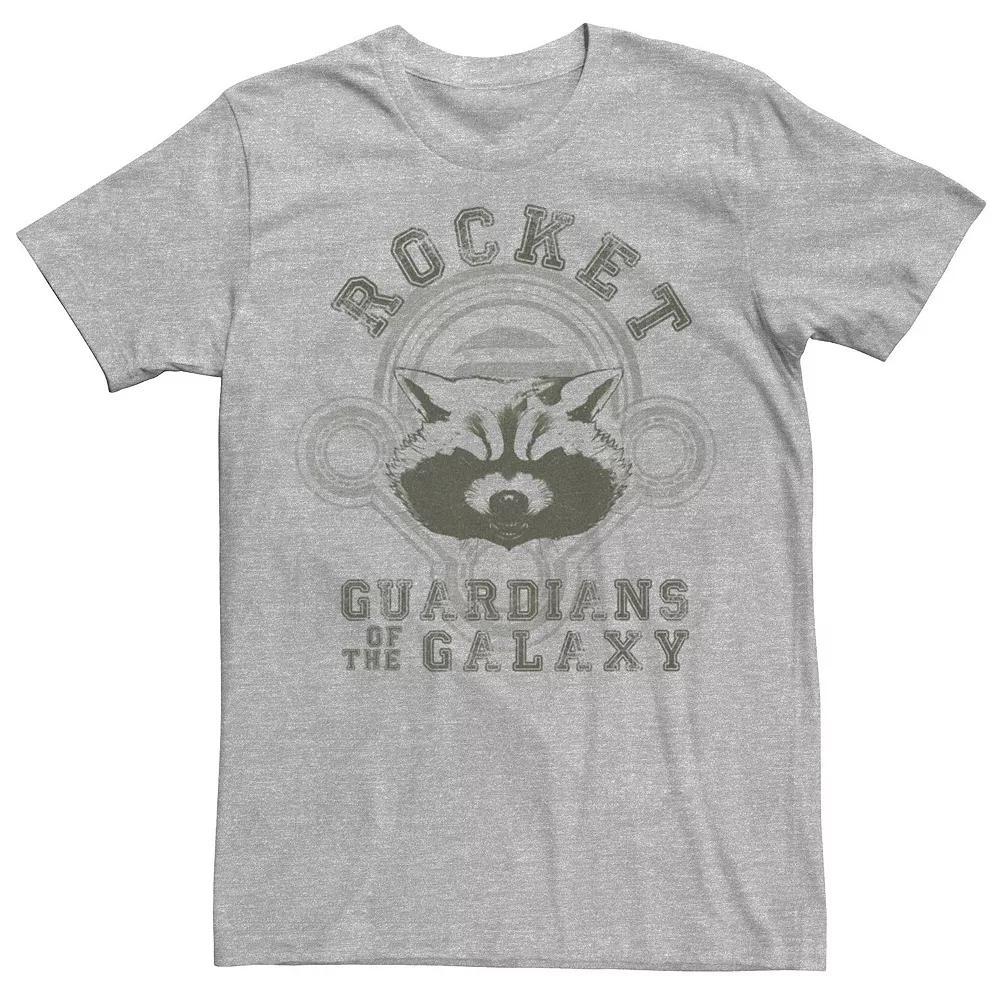 Men's Marvel Guardians Of The Galaxy Rocket Collegiate Graphic Tee, Size: XL, Athletic Grey Product Image