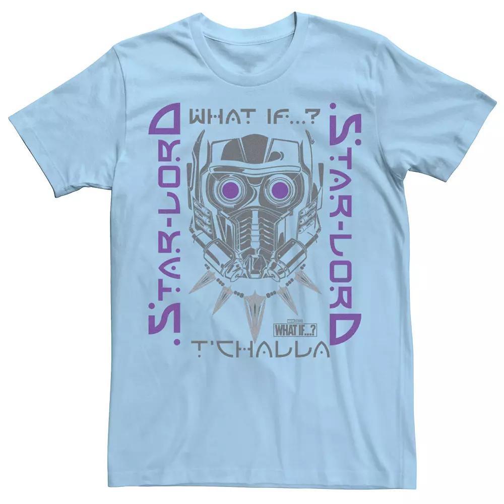 Men's Marvel What If Star Lord T'Challa Poster Tee, Size: XXL, Light Blue Product Image