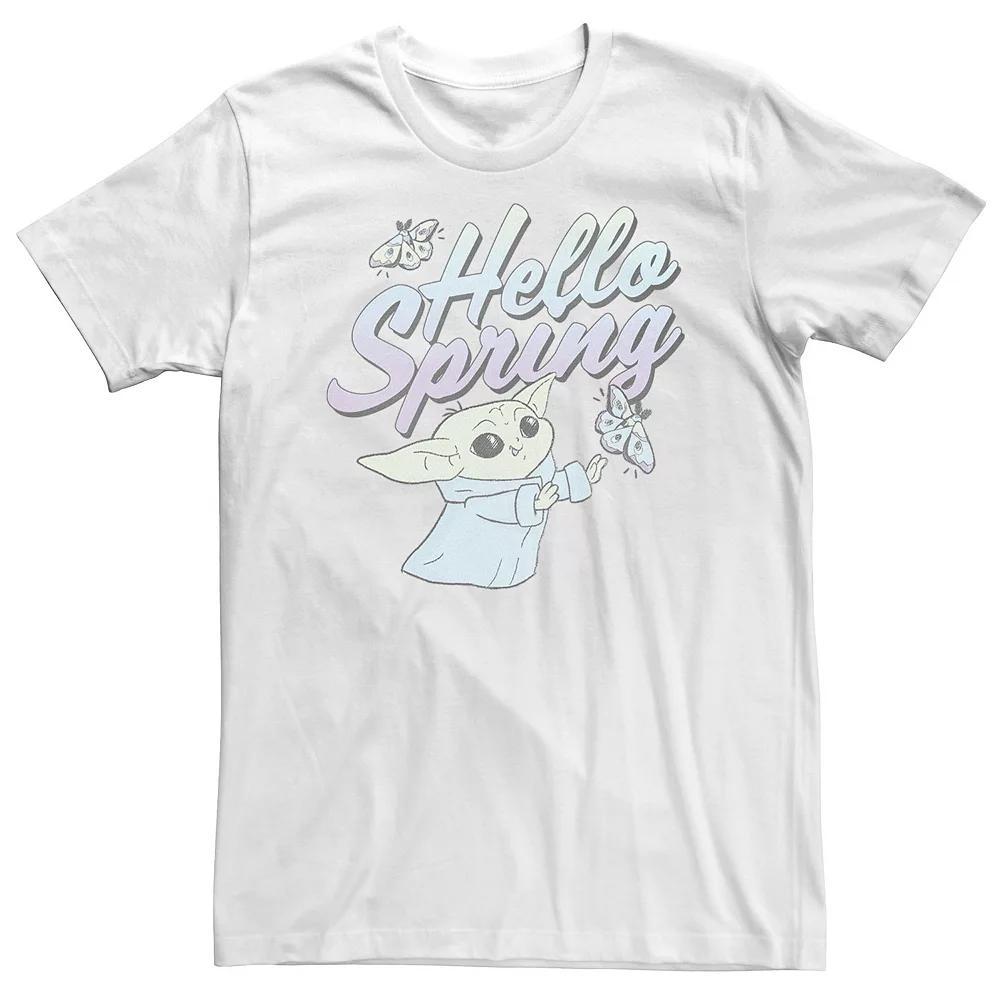 Big & Tall Star Wars: The Mandalorian Hello Spring Tee, Men's, Size: 5XL, White Product Image