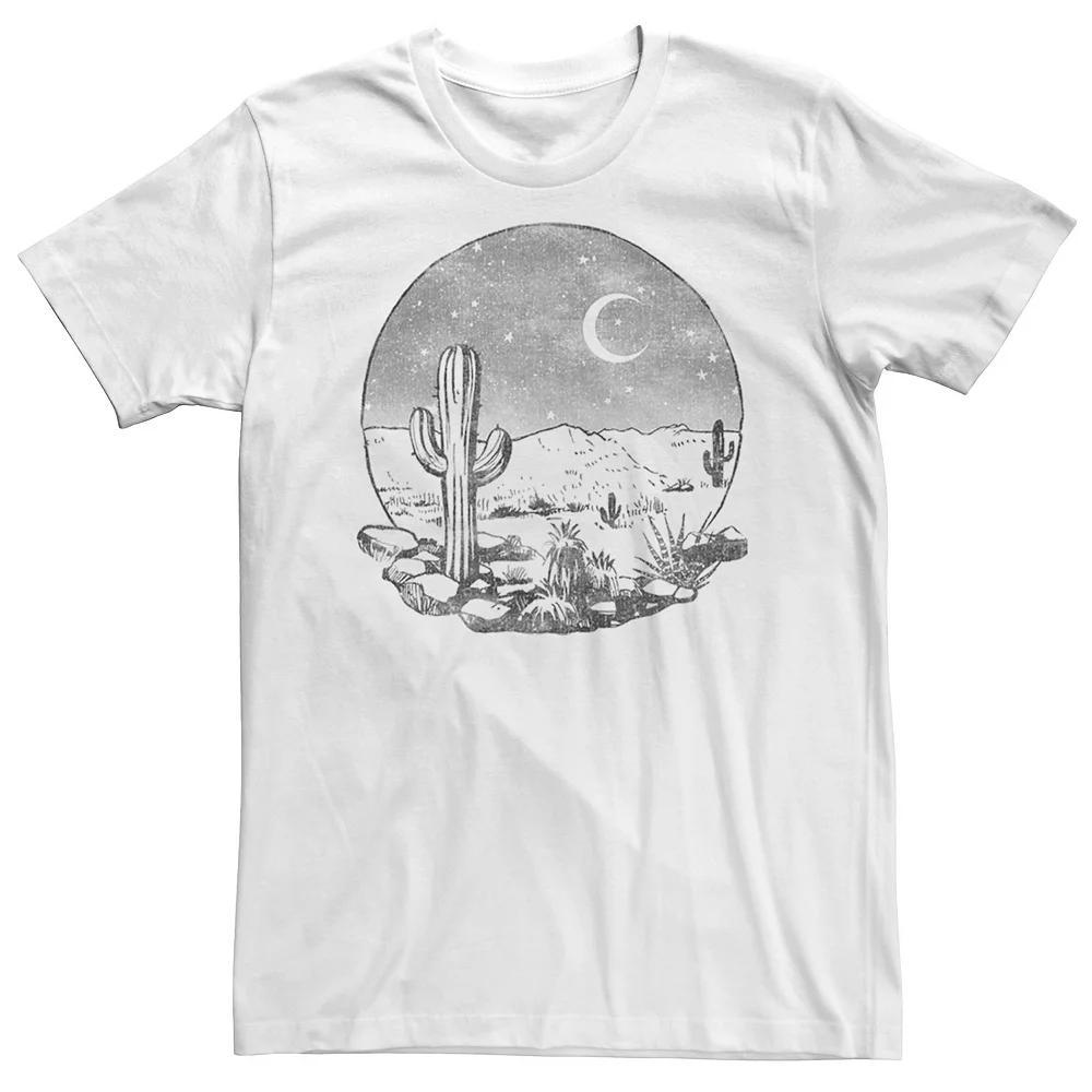 Big & Tall Trendy Dreamy Desert Moonlight Tee, Men's, Size: 4XL, White Product Image