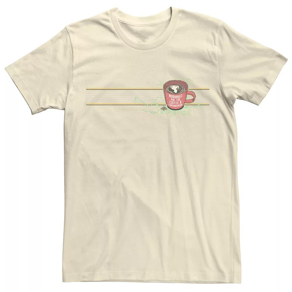 Men's Netflix Stranger Things Coffee & Contemplation Tee, Size: Medium, Natural Product Image