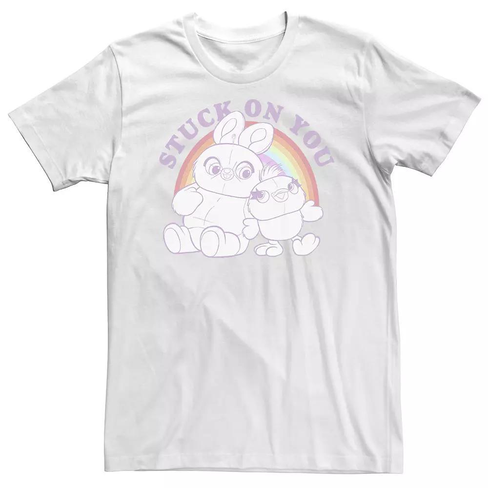 Big & Tall Disney / Pixar Toy Story 4 Ducky & Bunny Stuck On You Tee, Men's, Size: 5XL, White Product Image
