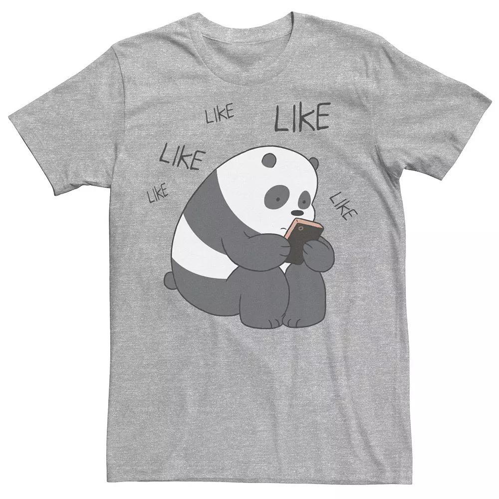Men's Cartoon Network We Bare Bears Like Like Like Texting Graphic Tee, Size: XL, Athletic Grey Product Image