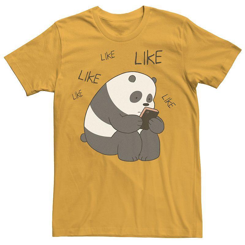 Men's Cartoon Network We Bare Bears Like Like Like Texting Graphic Tee, Size: XL, Athletic Grey Product Image