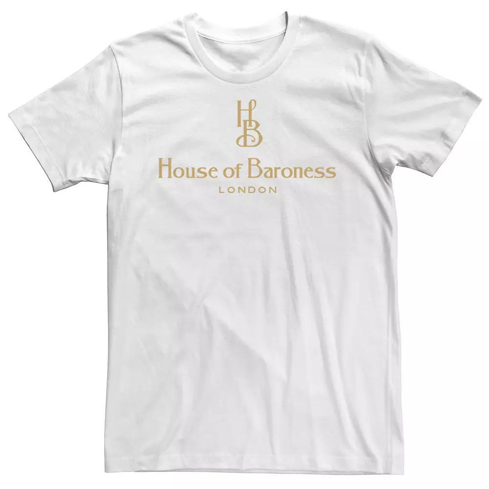 Disney's Cruella De Vil Men's House Of Baroness London Gold Logo Tee, Size: Large, White Product Image