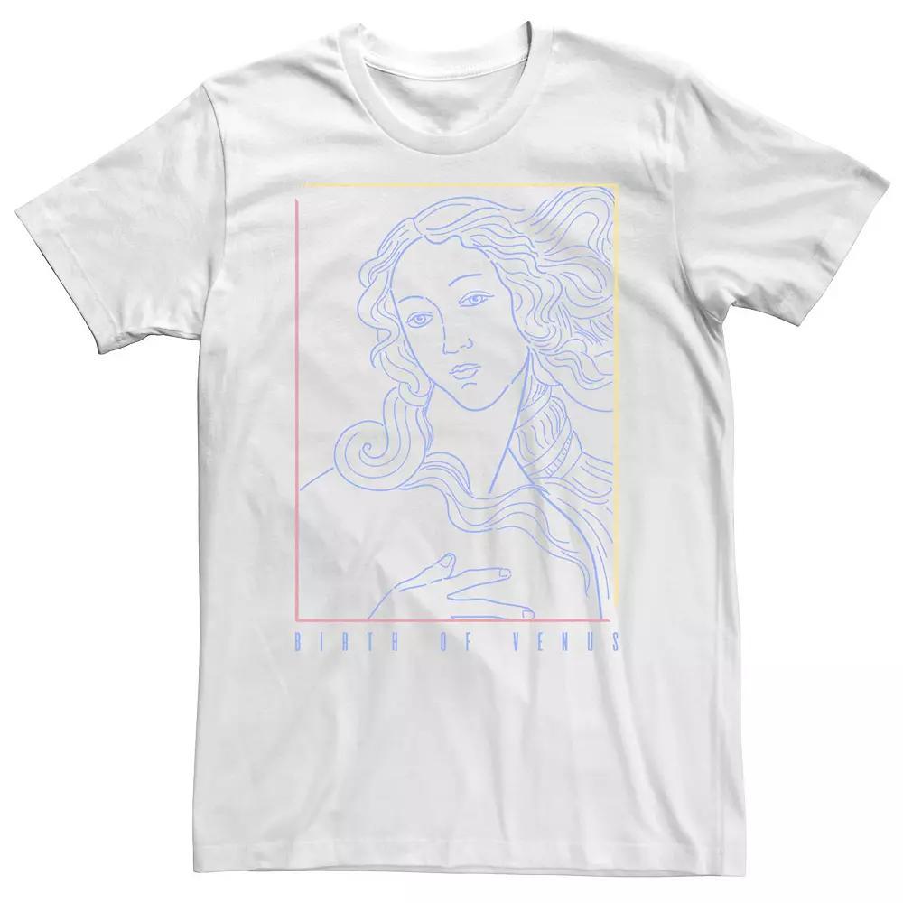 Big & Tall Fifth Sun Birth Of Venus Line Art Portrait Tee, Men's, Size: XL Tall, White Product Image