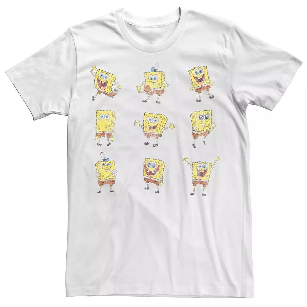 Men's Nickelodeon SpongeBob SquarePants Happy Poses Tee, Size: XL, White Product Image