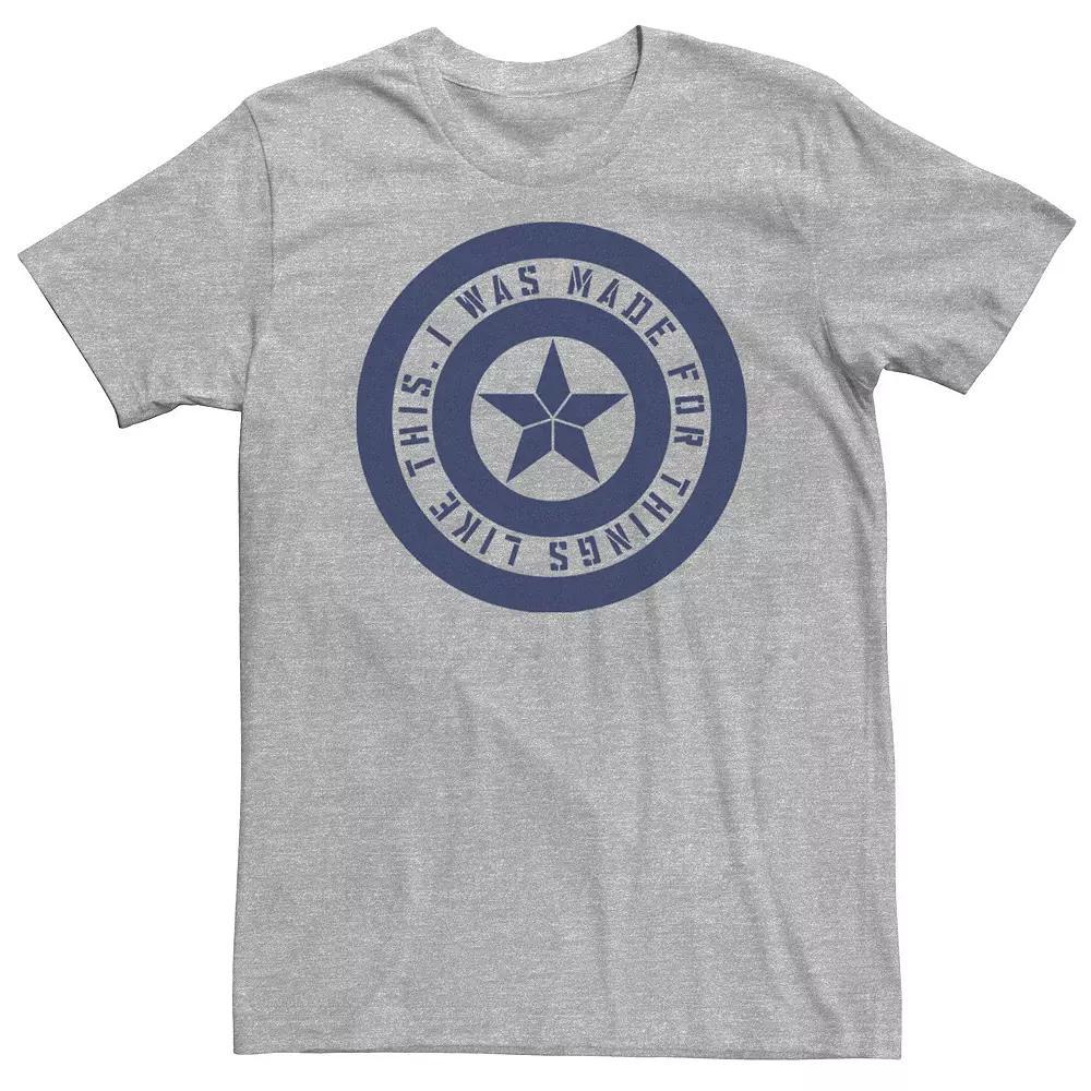Big & Tall Marvel Avengers Endgame Captain America Quote Tee, Men's, Size: XXL Tall, Athletic Grey Product Image