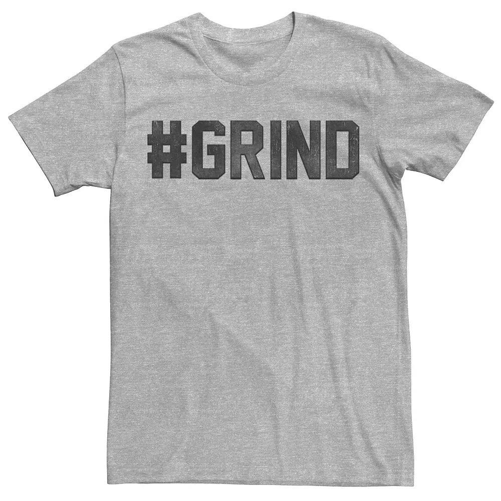 Men's Chin Up #Grind Tee, Size: XL, Athletic Grey Product Image