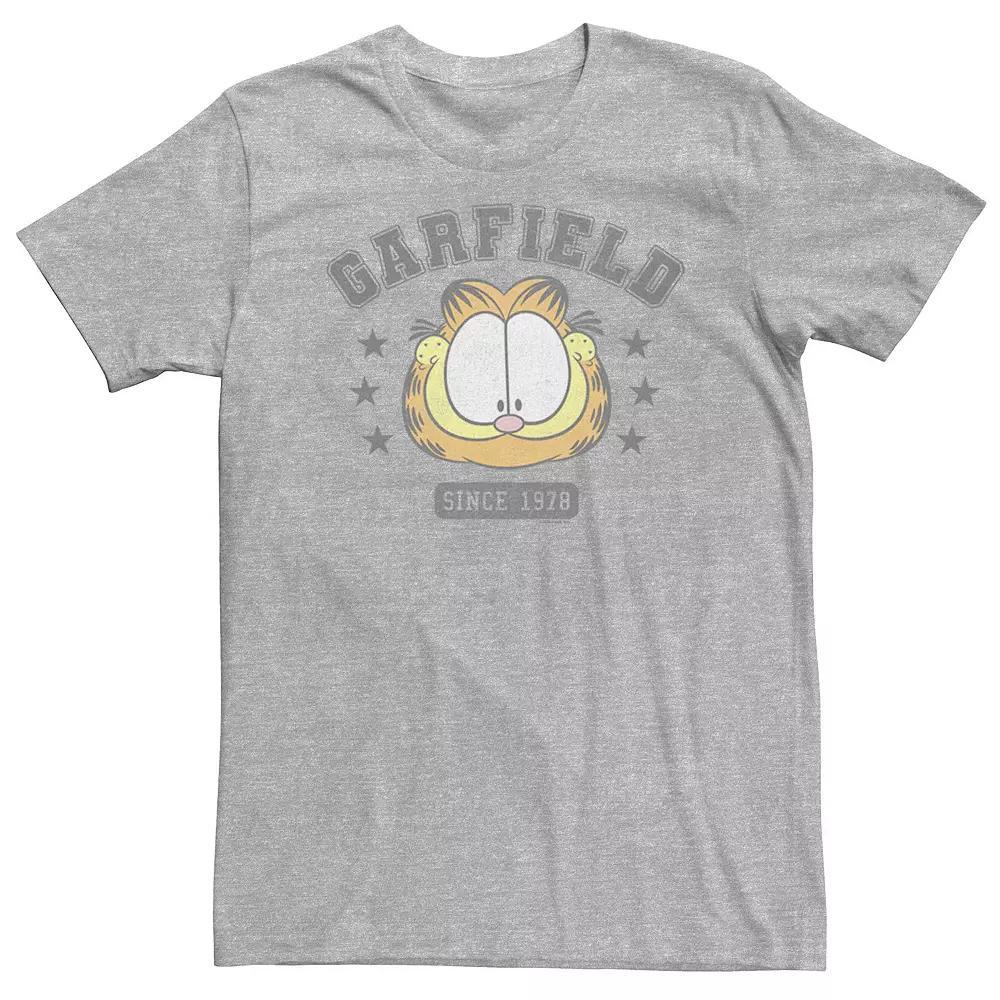 Big & Tall Garfield Since 1978 Portrait Tee, Men's, Size: XXL Tall, Athletic Grey Product Image