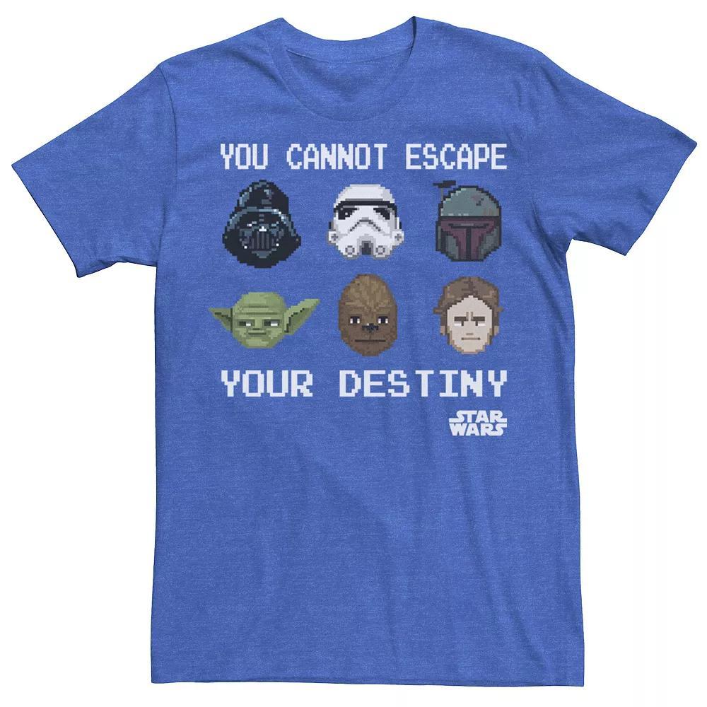 Men's Star Wars Good & Evil 8-Bit Can't Escape Pixelate Graphic Tee, Size: XL, Royal Grey Product Image
