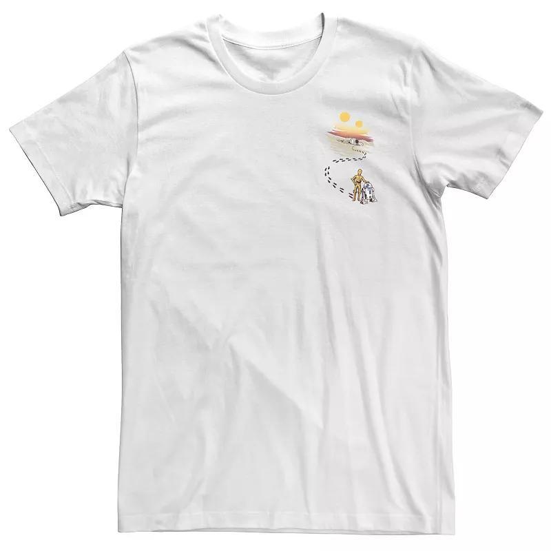Big & Tall Star Wars Droid Dessert Footprints Pocket Tee, Men's, Size: 3XL, White Product Image