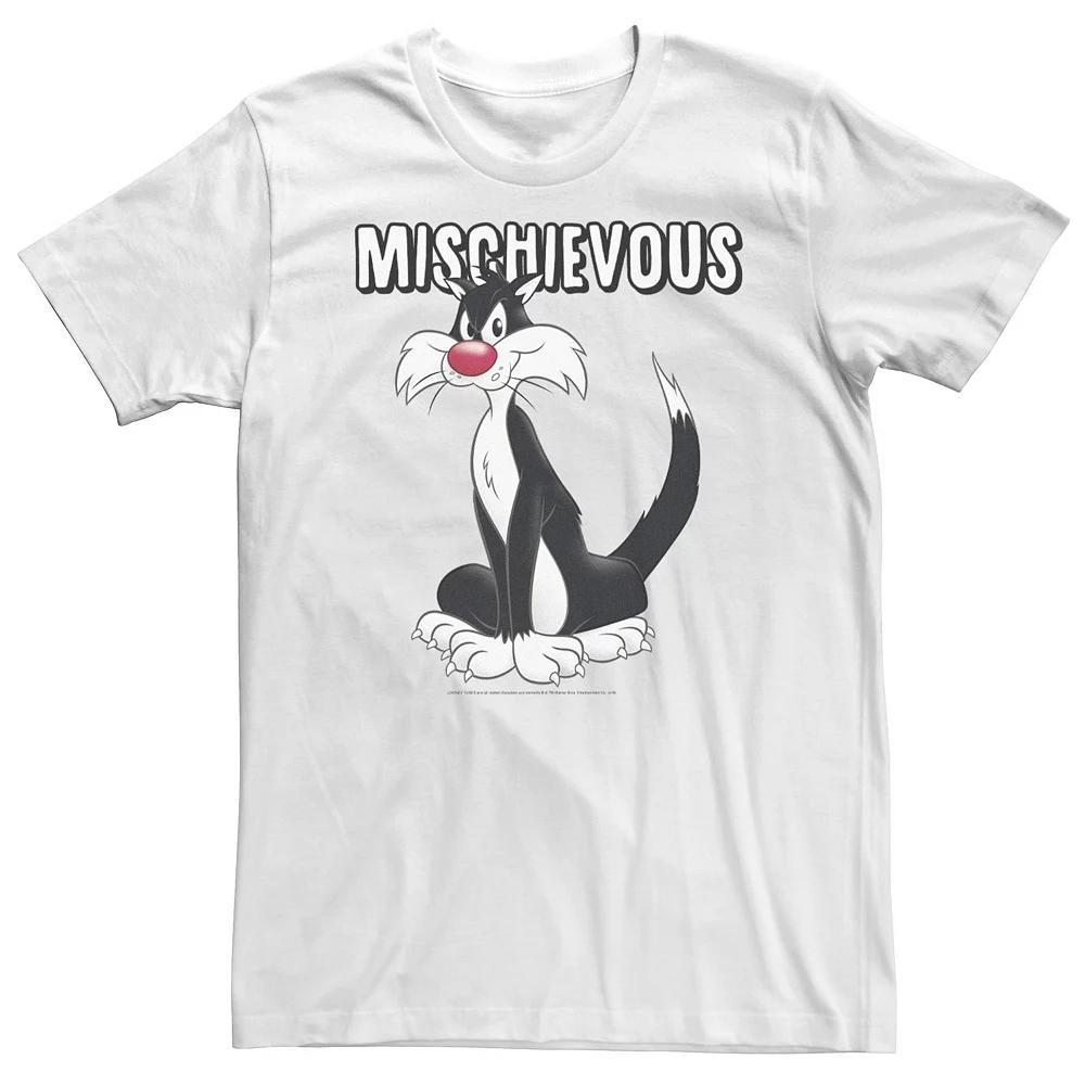 Big & Tall Looney Tunes Sylvester Mischievous Portrait Tee, Men's, Size: 4XL, White Product Image