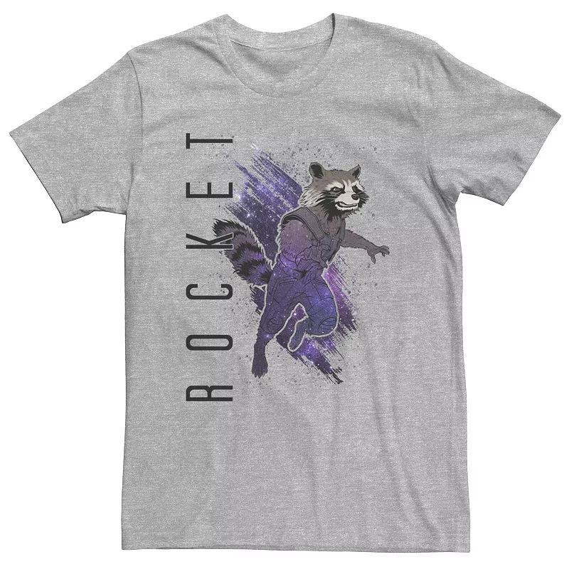 Big & Tall Marvel Avengers Endgame Rocket Painted Galaxy Tee, Men's, Size: XL Tall, White Product Image