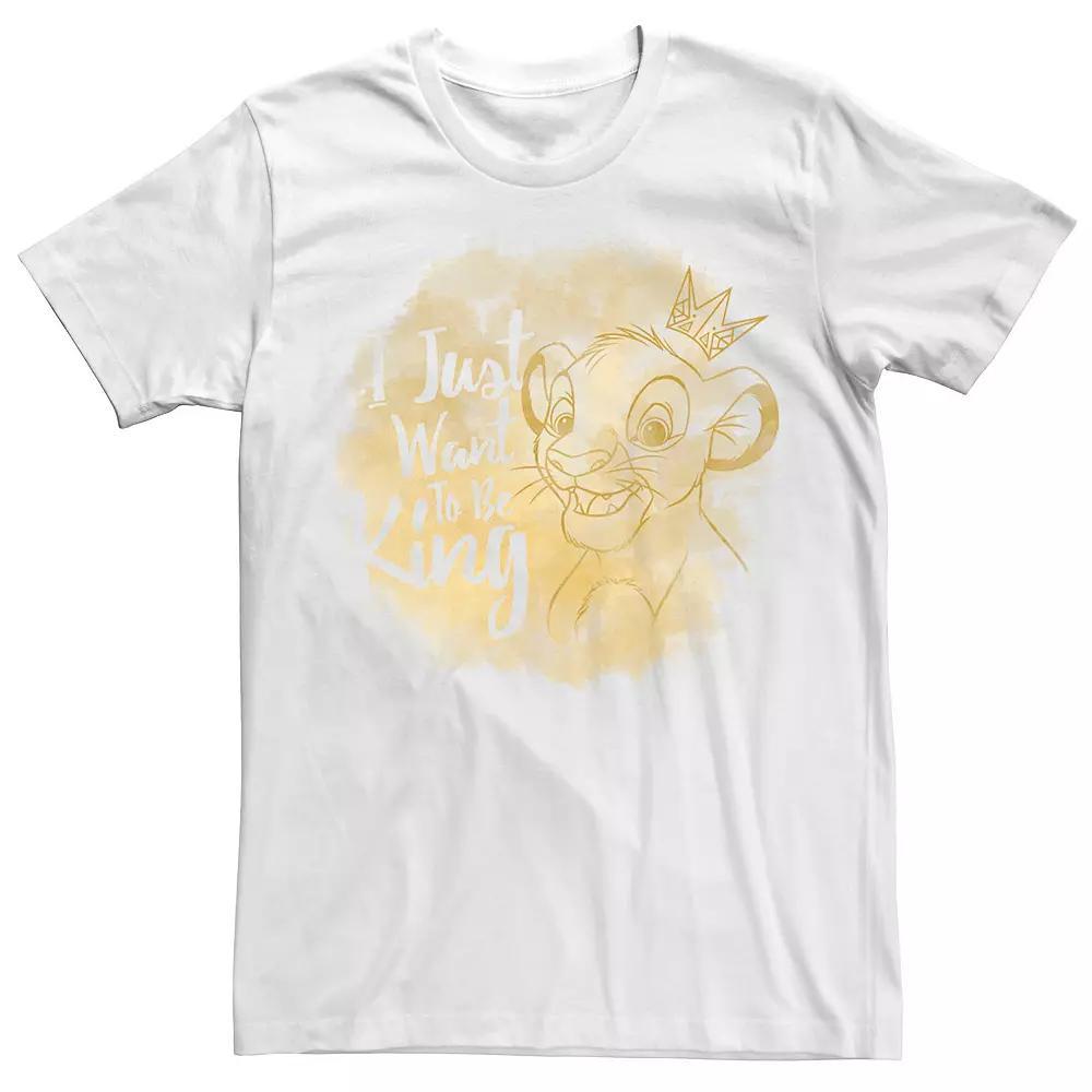 Disney's The Lion King Men's I Just Want To Be King Tee, Size: Small, White Product Image
