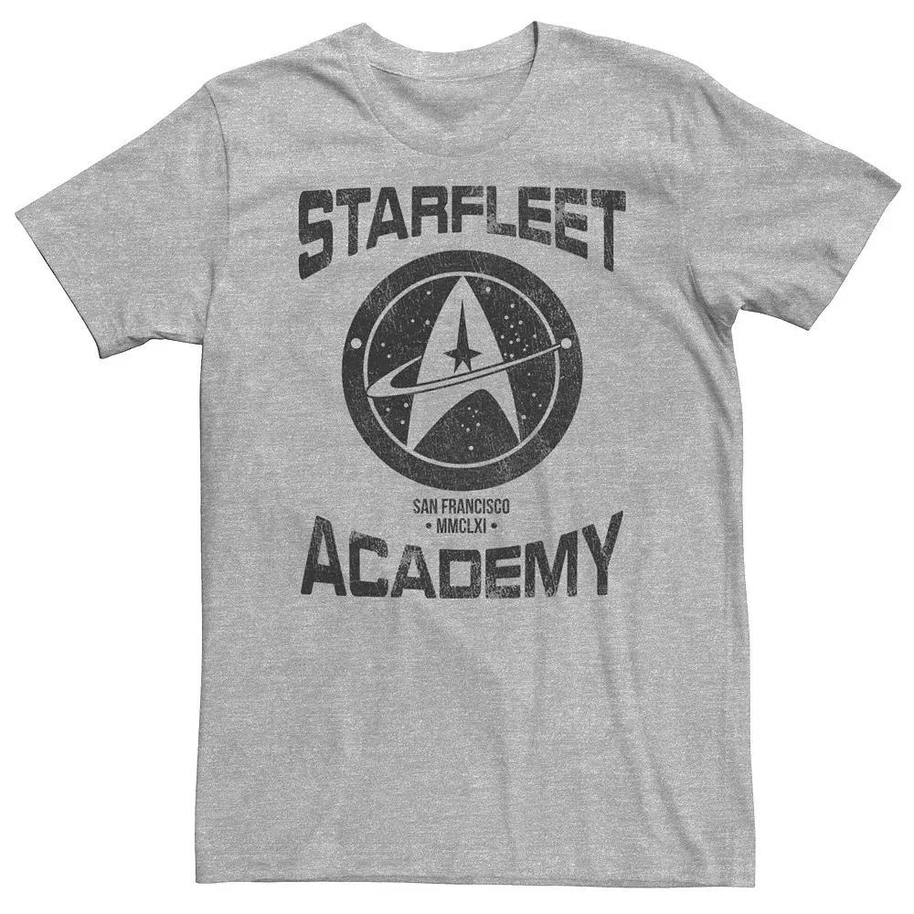 Big & Tall Star Trek Starfleet Academy Delta Emblem Tee, Men's, Size: Large Tall, Athletic Grey Product Image