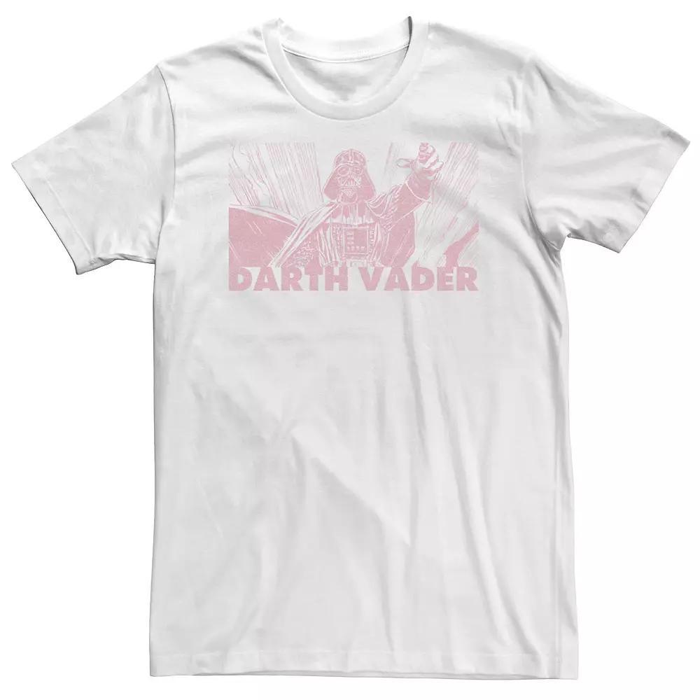 Big & Tall Star Wars Darth Vader One Tone Tee, Men's, Size: 4XLT, White Product Image