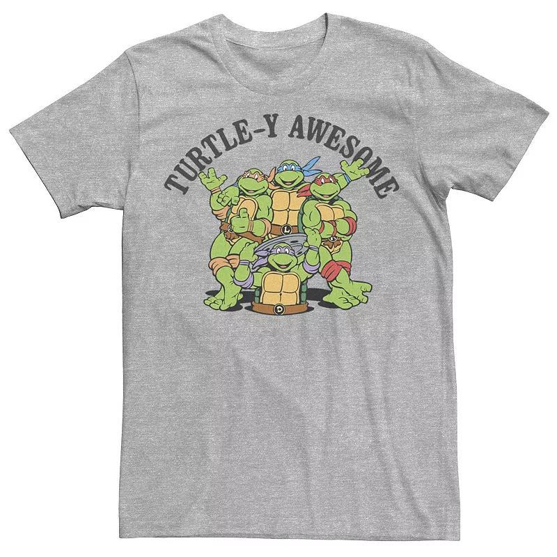 Men's Teenage Mutant Ninja Turtles Turtle-Y Awesome Graphic Tee, Size: Small, Athletic Grey Product Image