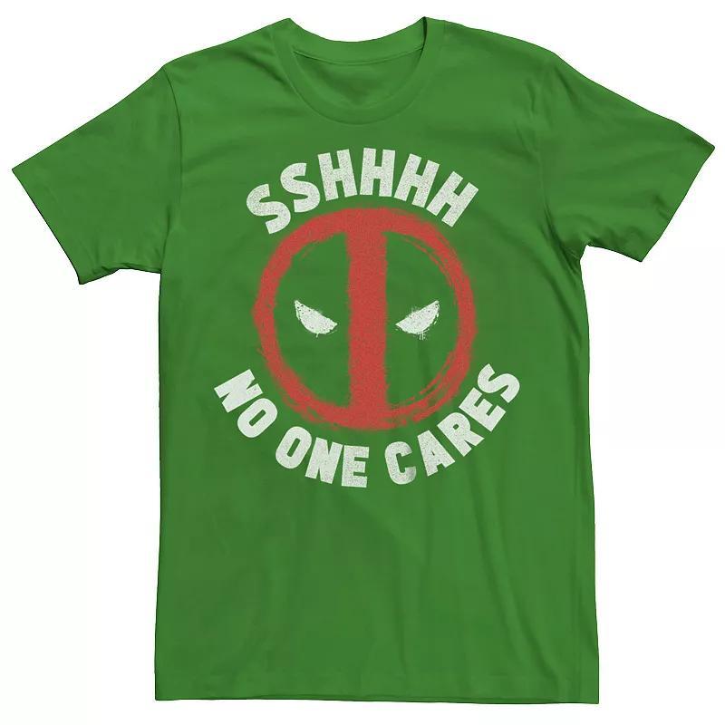 Men's Marvel Deadpool No One Cares Logo Graphic Tee, Size: Medium, Kelly Grey Product Image