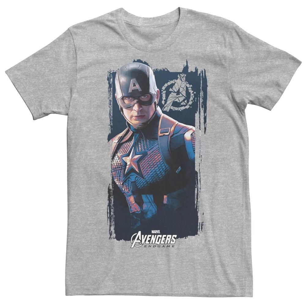 Men's Marvel Avengers Endgame Captain America Poster Tee, Size: Small, Athletic Grey Product Image