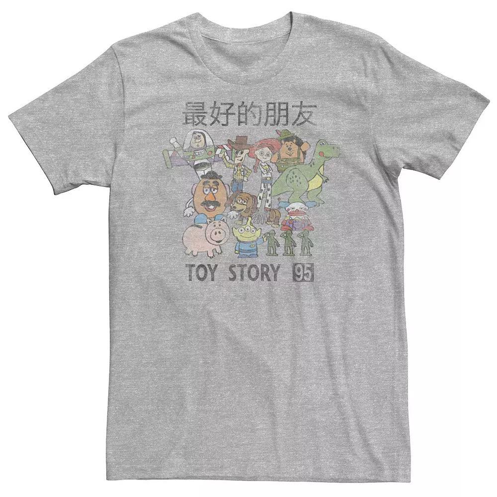 Big & Tall Disney / Pixar Toy Story Kanji Character Group Shot Tee, Men's, Size: 3XL, Athletic Grey Product Image