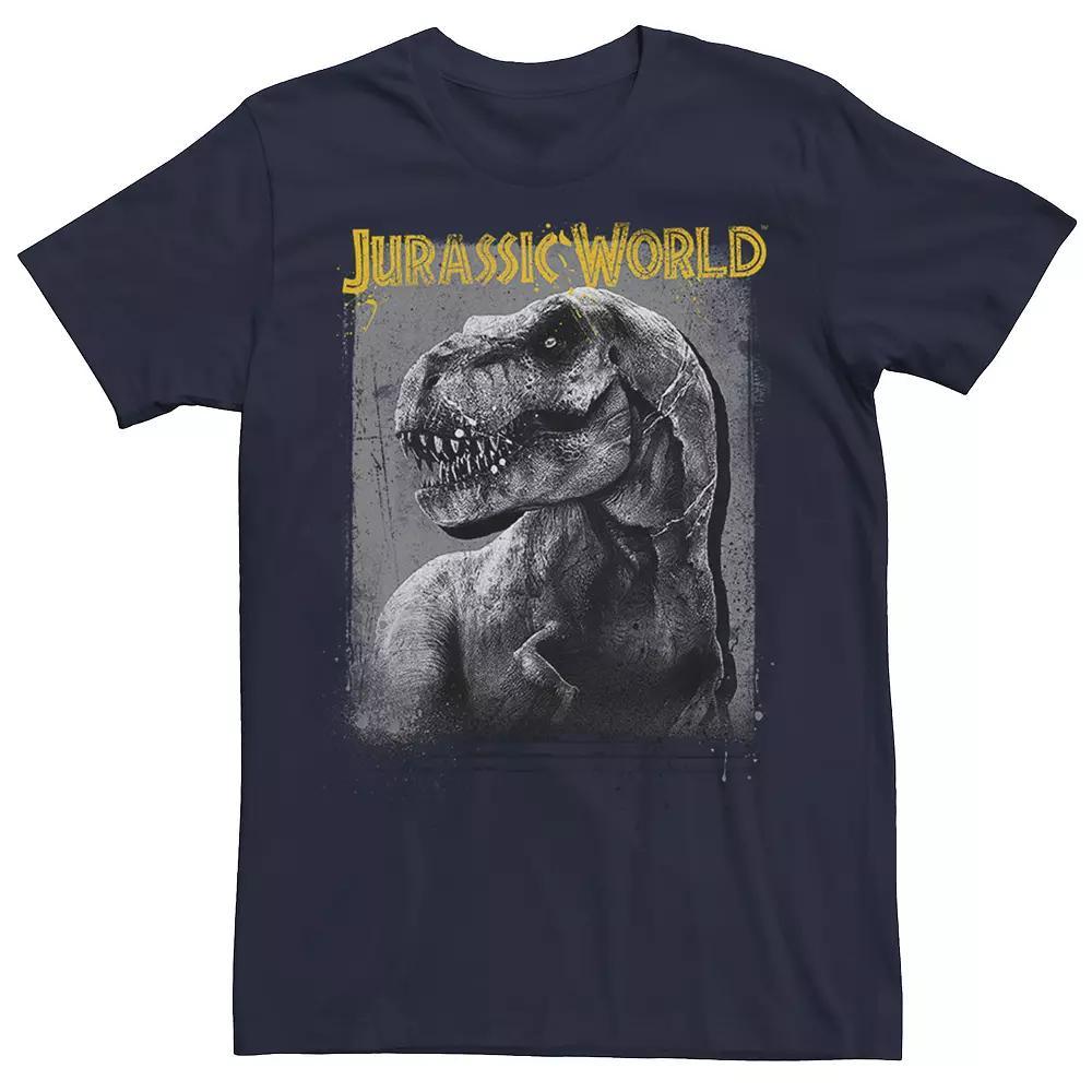 Men's Jurassic World T-Rex Profile Shading Tee, Size: 3XL, Navy Grey Product Image