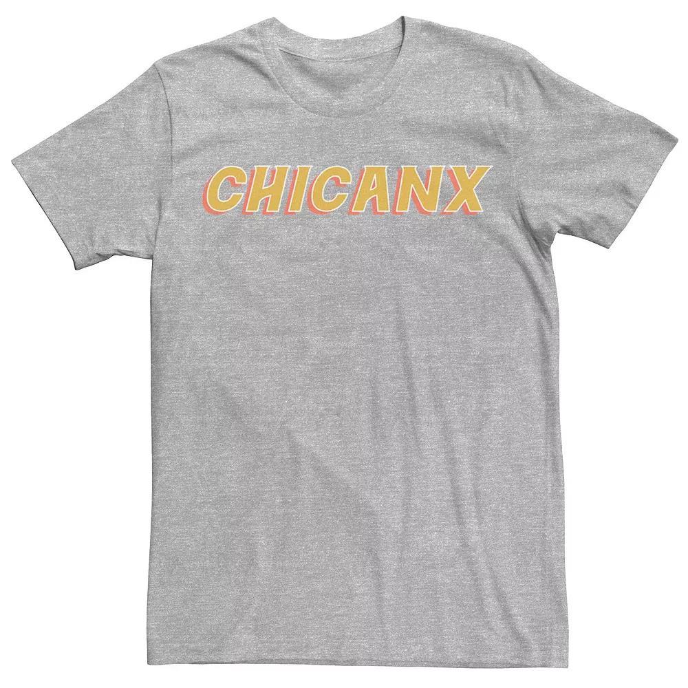 Men's Gonzales Chicanx Yellow Text Tee, Size: XXL, Athletic Grey Product Image