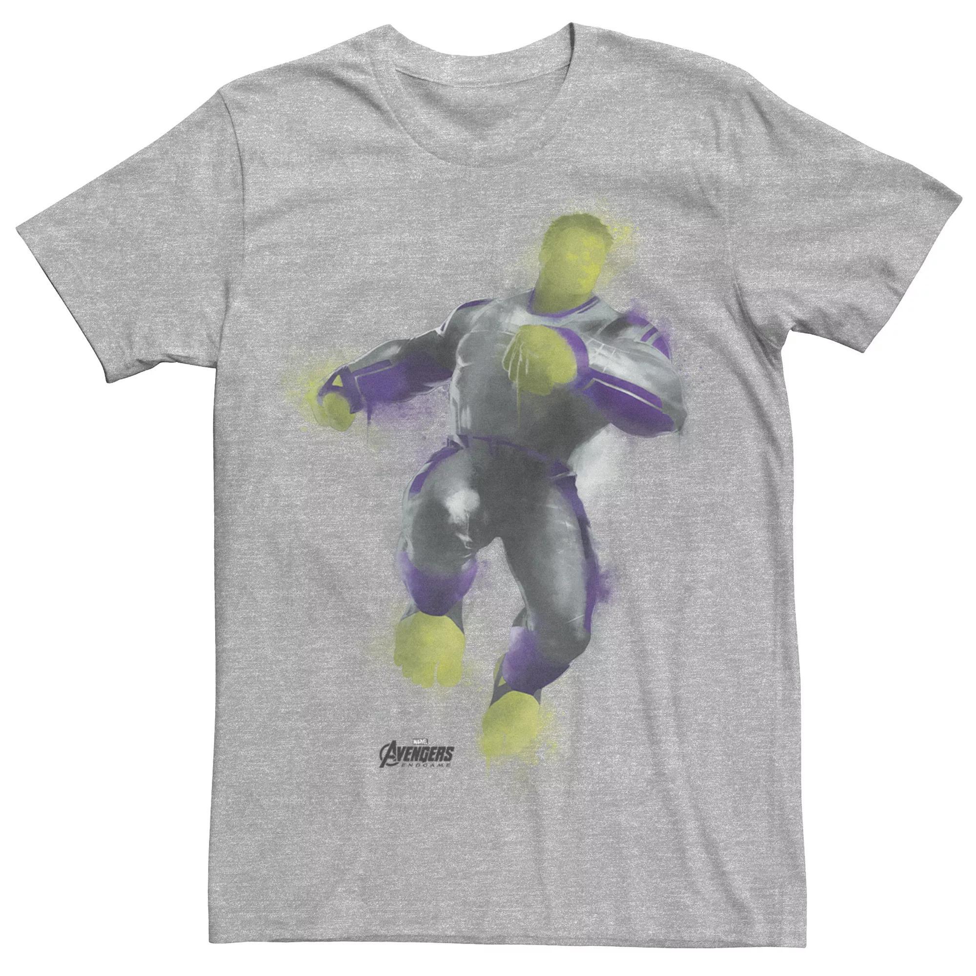 Men's Marvel Avengers Endgame Hulk Spray Paint Tee, Size: Medium, Athletic Grey Product Image