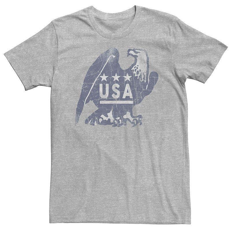 Men's USA Eagle Distressed Portrait Tee, Size: Small, Athletic Grey Product Image
