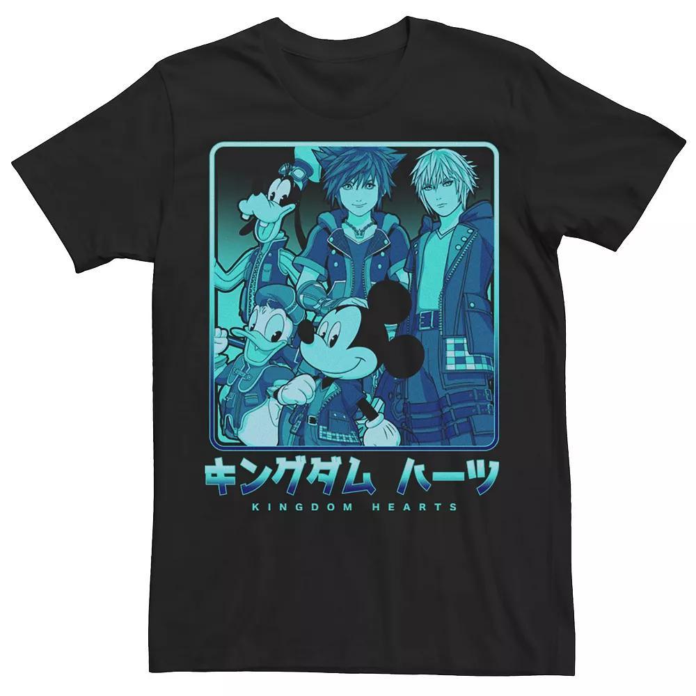 Men's Kingdom Hearts Keyblade Crew Group Shot Tee, Size: XXL, Black Product Image