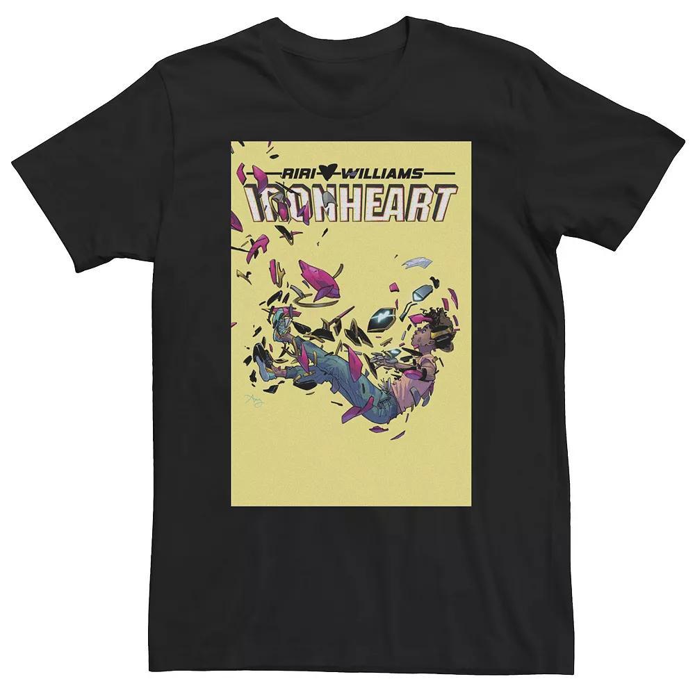 Big & Tall Marvel Comixology The Fall Of Iron Heart Comic Book Cover Tee, Men's, Size: 3XL Tall, Black Product Image