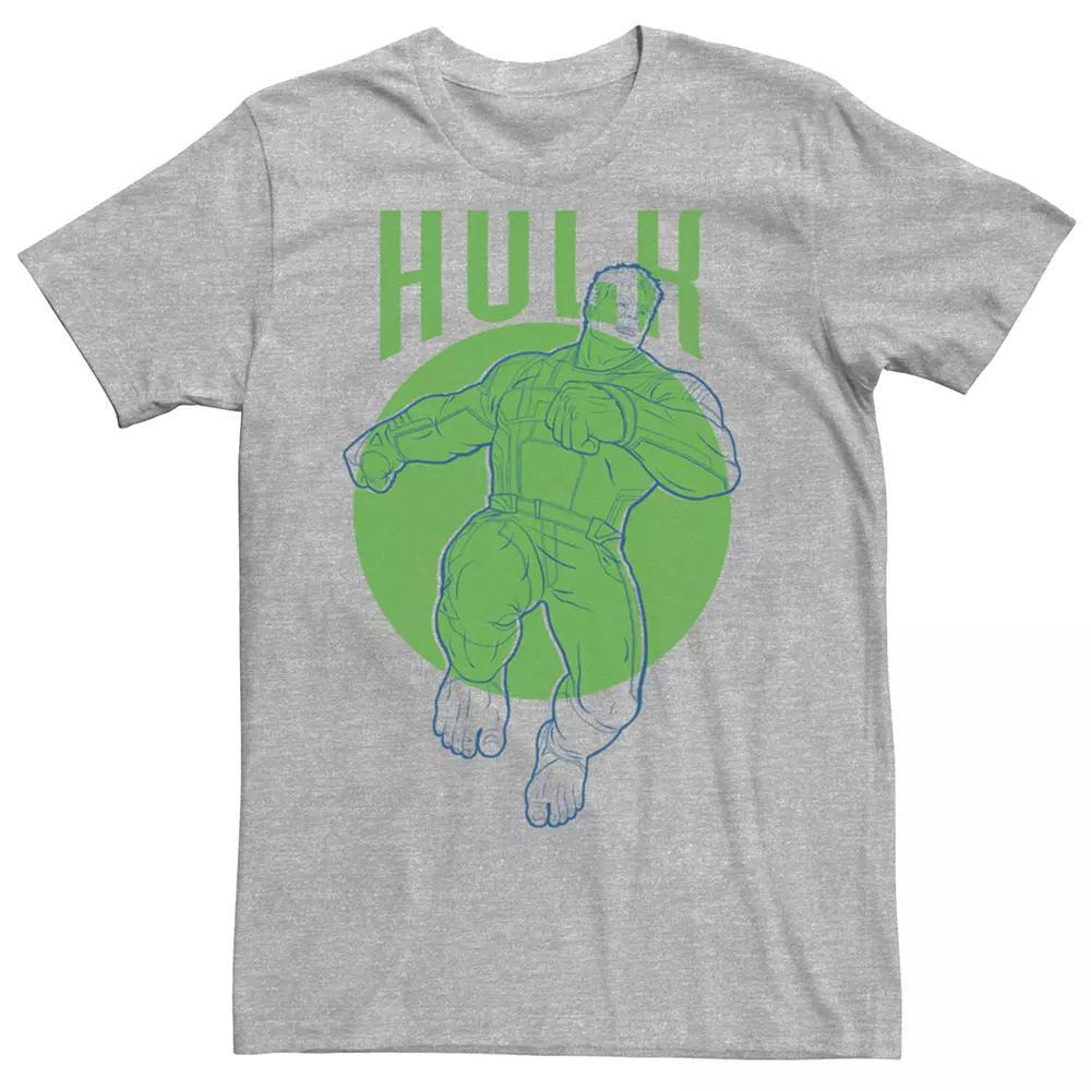 Men's Marvel Avengers Endgame Pop Hulk Circle Tee, Size: 3XL, Athletic Grey Product Image