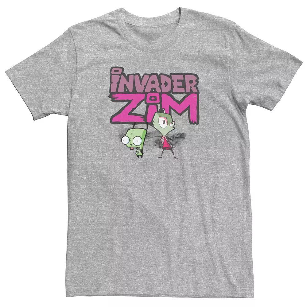 Men's Invader Zim and Gir Painted Logo Tee, Size: Small, White Product Image