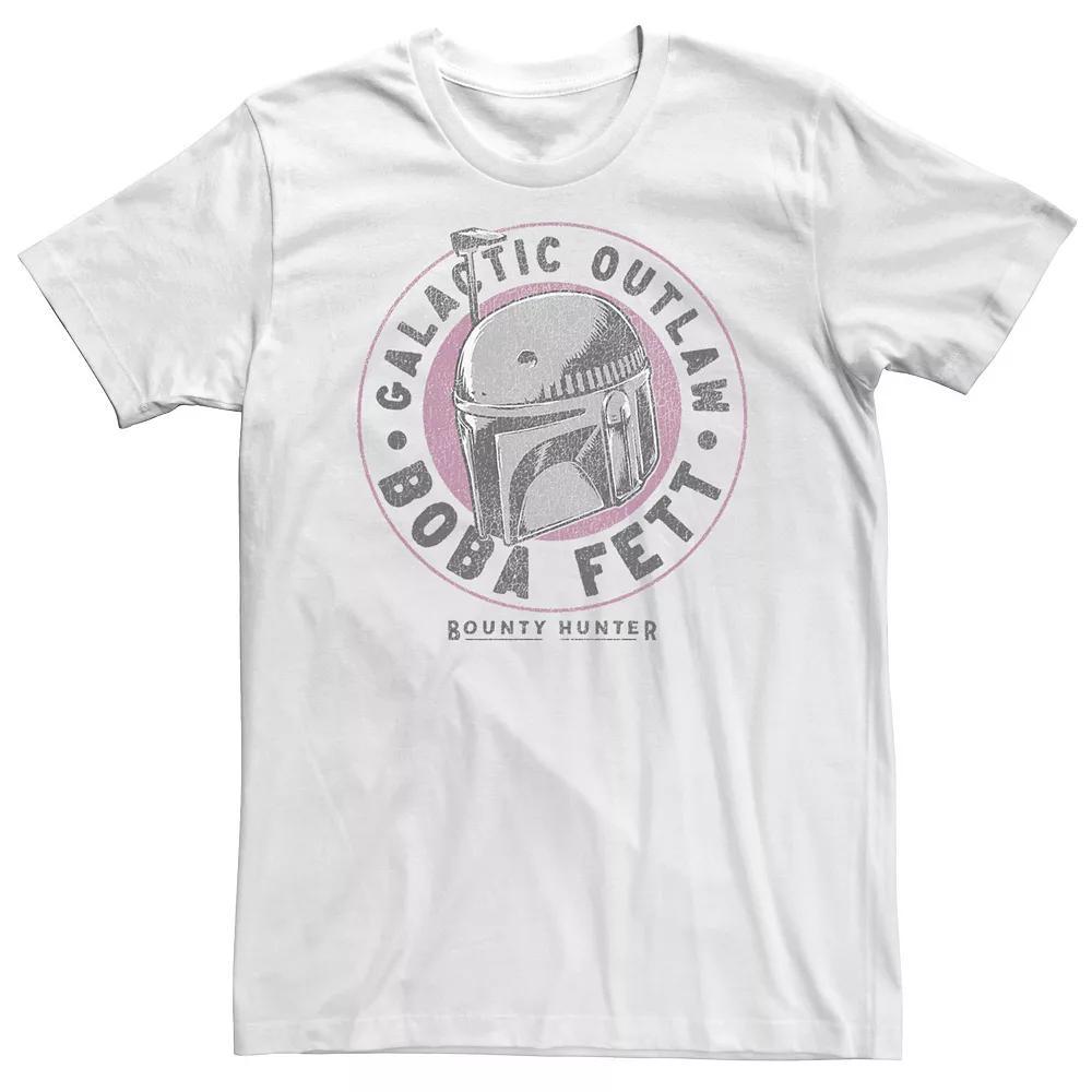 Big & Tall Star Wars Boba Fett Galactic Outlaw Bounty Hunter Tee, Men's, Size: 5XL, White Product Image