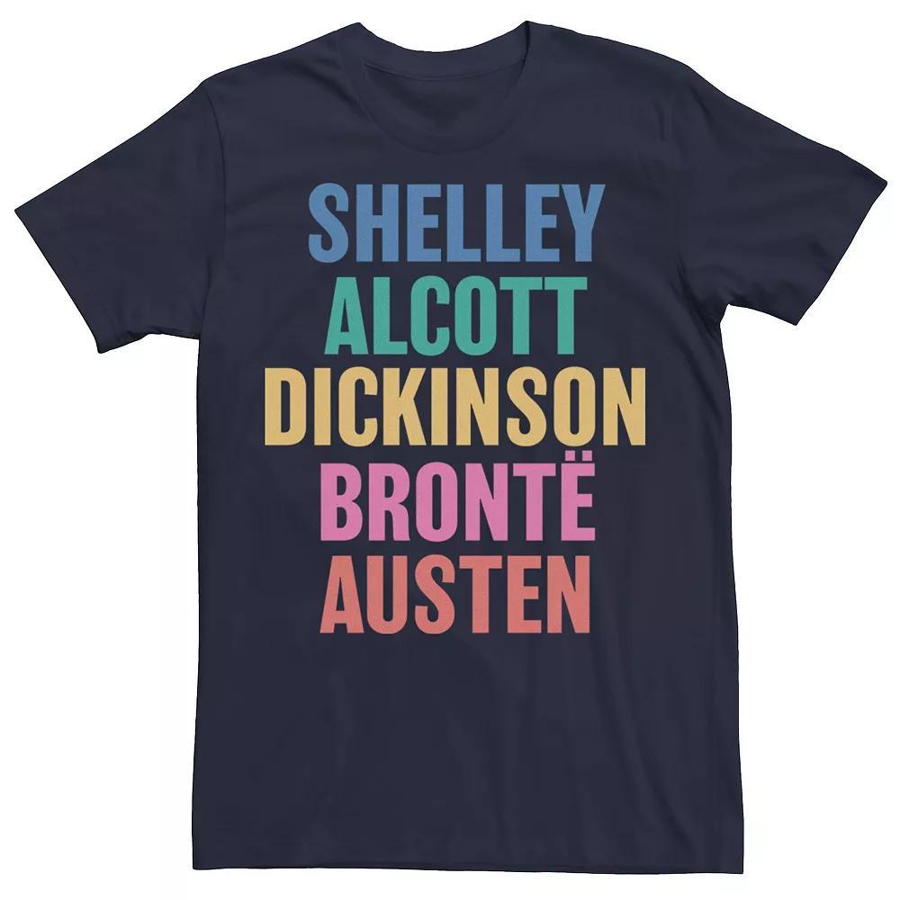 Men's Female Authors Text Tee, Size: Medium, Blue Product Image