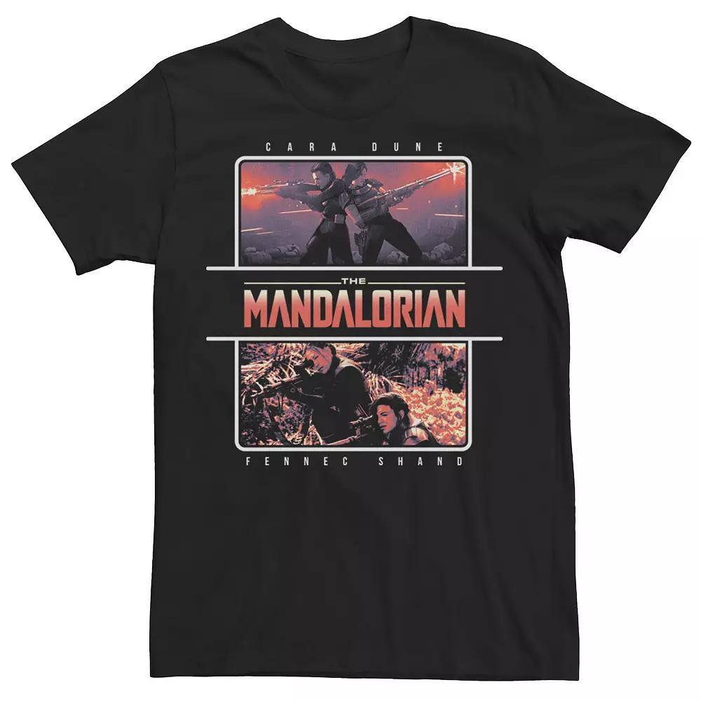 Big & Tall Star Wars: The Mandalorian Cara Dune & Fennec Shand R15 Tee, Men's, Size: 5XL, Black Product Image