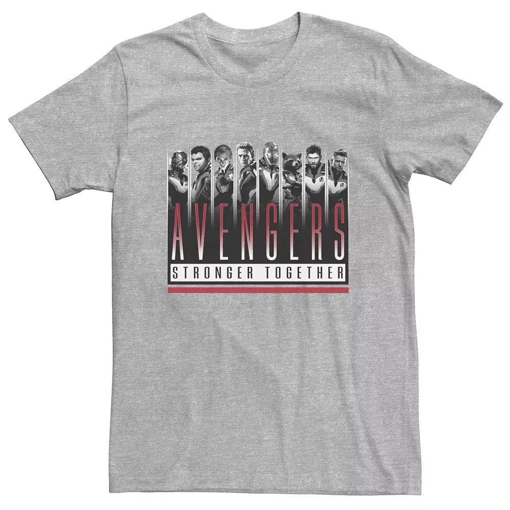 Big & Tall Marvel Avengers Endgame Stronger Together Team Group Shot Tee, Men's, Size: XXL Tall, Athletic Grey Product Image